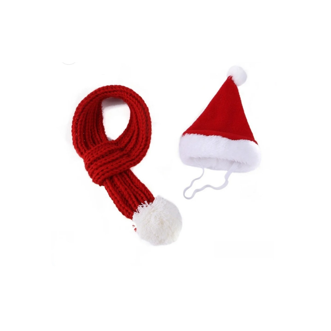 Christmas hat scarf